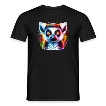 Lemur - Männer T-Shirt - Schwarz - Vorne - AI Model Male 178 light (178cm)