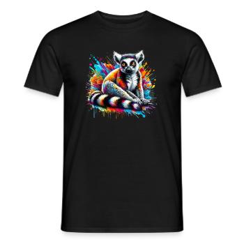 Lémurien - T-shirt homme - noir - Devant - AI Model Male 178 light (178cm)