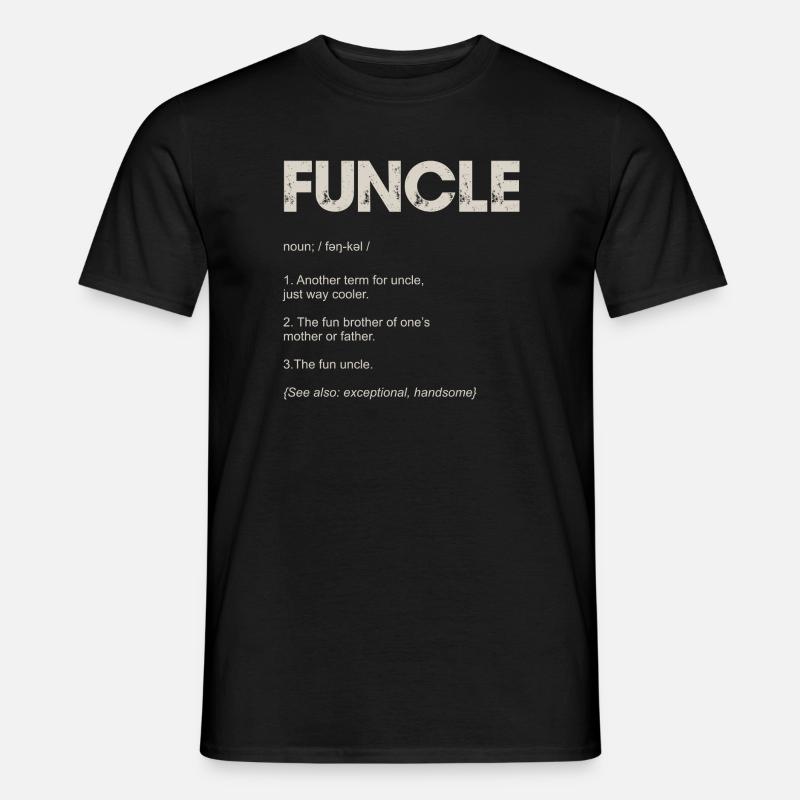 Funcle Typography Tee Design - Men's T-Shirt - black