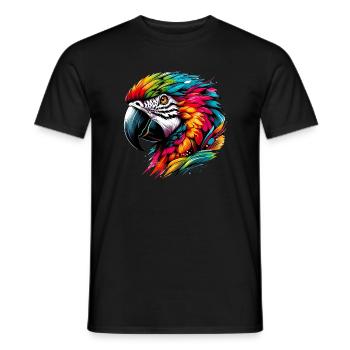 Parrot - Men's T-Shirt - black - Front - AI Model Male 178 light (178cm)