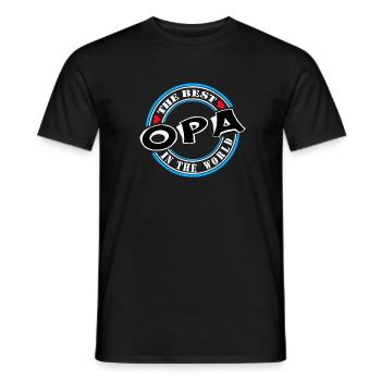 Opa,Großvater,Geschenkidee,Enkelkind,Enkel (25) - Männer T-Shirt - Schwarz - Vorne - AI Model Male 178 light (178cm)