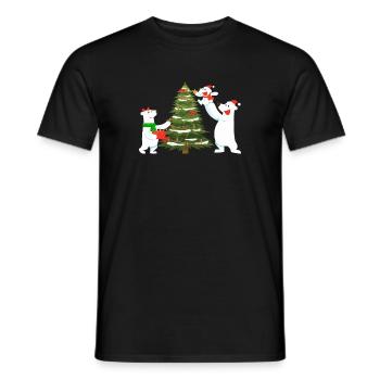 Noël de l’ours polaire - T-shirt homme - noir - Devant - AI Model Male 178 light (178cm)