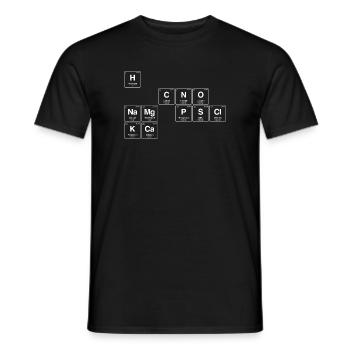 Chemische Elemente des menschlichen Körpers - Männer T-Shirt - Schwarz - Vorne - AI Model Male 178 light (178cm)