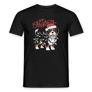 Joyeux Noël CHIEN - T-shirt homme - noir - Devant - AI Model Male 178 light (178cm)