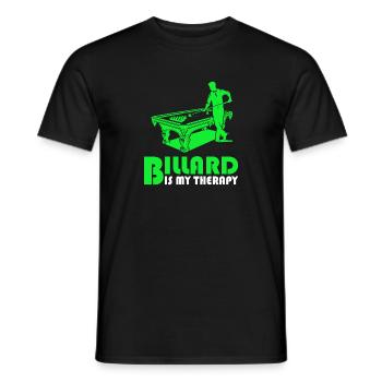 Le billard est ma thérapie - T-shirt homme - noir - Devant - AI Model Male 178 light (178cm)