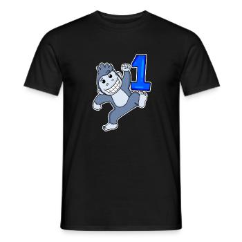 Number 1 Number One - Men's T-Shirt - black - Front - AI Model Male 178 light (178cm)