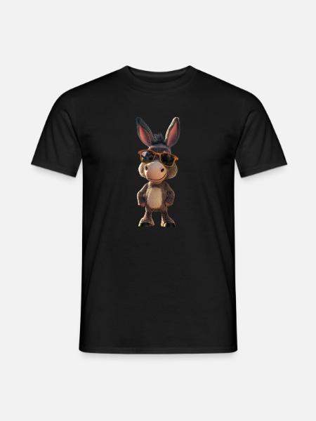 Esel Hausesel Donkey Reiten Stall Liebe Süßer Esel - Männer T-Shirt - Schwarz