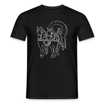 Kutscher Wagen - Männer T-Shirt - Schwarz - Vorne - AI Model Male 178 light (178cm)