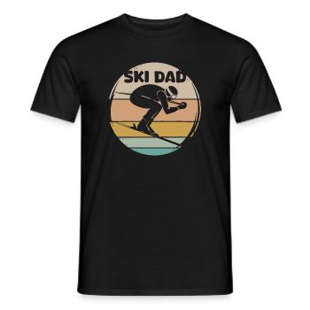 ski dad lustig skifahrer retro vintage Sprüche - Männer T-Shirt - Schwarz - Vorne - AI Model Male 178 light (178cm)