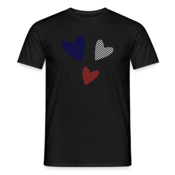 HERZ. WEIHNACHTEN. PAAR. VALENTINSTAG. GERADE VERHEIRATET. - Männer T-Shirt - Schwarz - Vorne - AI Model Male 178 light (178cm)