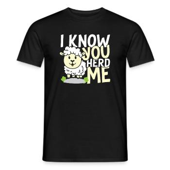 I know you herd me sheep - Männer T-Shirt - Schwarz - Vorne - AI Model Male 178 light (178cm)
