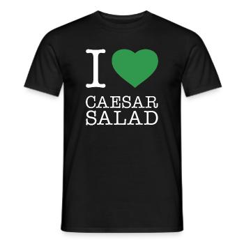 I LOVE CAESAR SALAD - Männer T-Shirt - Schwarz - Vorne - AI Model Male 178 light (178cm)
