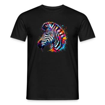 Zebra - Men's T-Shirt - black - Front - AI Model Male 178 light (178cm)