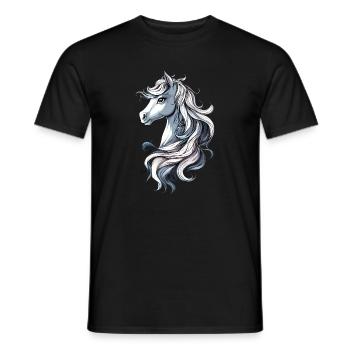 Pony Riding Pony Foal Rider Ponies Riding Pony Farm - Men's T-Shirt - black - Front - AI Model Male 178 light (178cm)