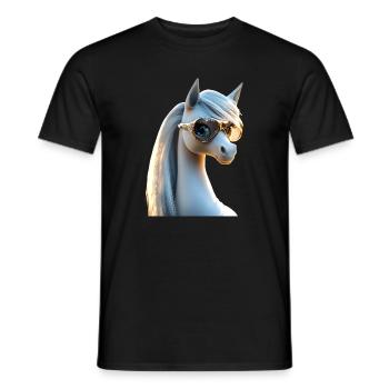 Pony Riding Pony Foal Rider Ponies Riding Pony Farm - Men's T-Shirt - black - Front - AI Model Male 178 light (178cm)