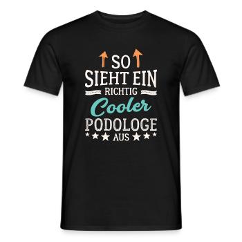So sieht ein richtig cooler Podologe aus Fußpflege - Männer T-Shirt - Schwarz - Vorne - AI Model Male 178 light (178cm)
