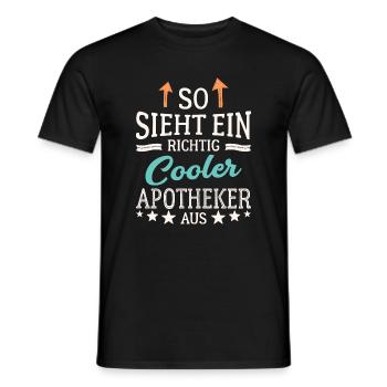 So sieht ein richtig cooler Apotheker aus - Männer T-Shirt - Schwarz - Vorne - AI Model Male 178 light (178cm)