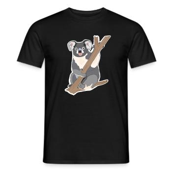 Koala Koala Bear - Men's T-Shirt - black - Front - AI Model Male 178 light (178cm)