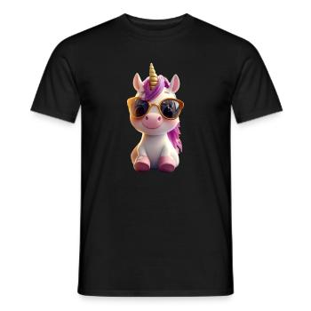 Licorne Cavalier Poney Ferme Chevaux Équitation Licornes - T-shirt homme - noir - Devant - AI Model Male 178 light (178cm)