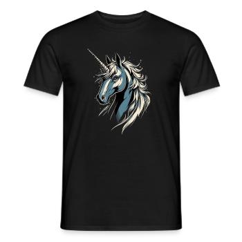 Licorne Cavalier Poney Ferme Chevaux Équitation Licornes - T-shirt homme - noir - Devant - AI Model Male 178 light (178cm)