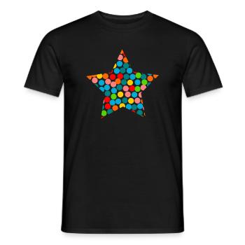 STAR. CHRISTMAS. MERRY CHRISTMAS. MERRY CHRISTMAS - Men's T-Shirt - black - Front - AI Model Male 178 light (178cm)