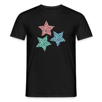 STAR. STARS. CHRISTMAS. CHRISTMAS ISLAND. NEW YEAR'S DAY - Men's T-Shirt - black - Front - AI Model Male 178 light (178cm)