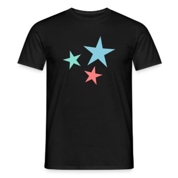 STAR. CHRISTMAS. MERRY CHRISTMAS. MERRY CHRISTMAS - Men's T-Shirt - black - Front - AI Model Male 178 light (178cm)