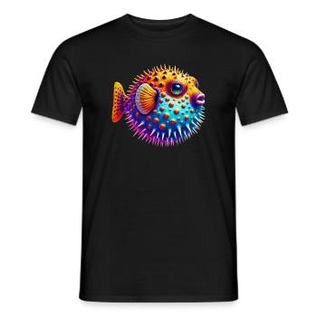Kugelfisch - Männer T-Shirt - Schwarz - Vorne - AI Model Male 178 light (178cm)