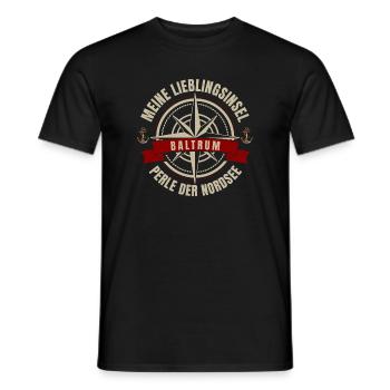 Meine Lieblingsinsel - Baltrum - Männer T-Shirt - Schwarz - Vorne - AI Model Male 178 light (178cm)