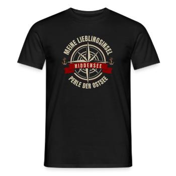 Meine Lieblingsinsel - Hiddensee - Männer T-Shirt - Schwarz - Vorne - AI Model Male 178 light (178cm)