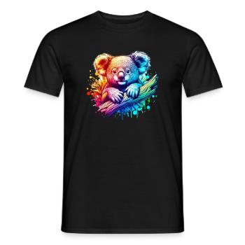 Koala - Men's T-Shirt - black - Front - AI Model Male 178 light (178cm)