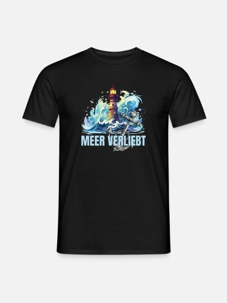 Meer verliebt - Männer T-Shirt - Schwarz