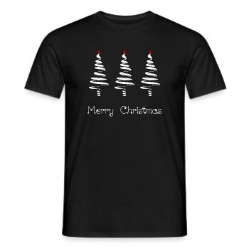 WEIHNACHTEN. FROHE WEIHNACHTEN. FROHE WEIHNACHTEN. NEUJAHRSTAG - Männer T-Shirt - Schwarz - Vorne - AI Model Male 178 light (178cm)