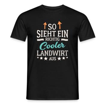 So sieht ein richtig cooler Landwirt aus - Männer T-Shirt - Schwarz - Vorne - AI Model Male 178 light (178cm)