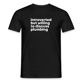 plomberie - T-shirt homme - noir - Devant - AI Model Male 178 light (178cm)