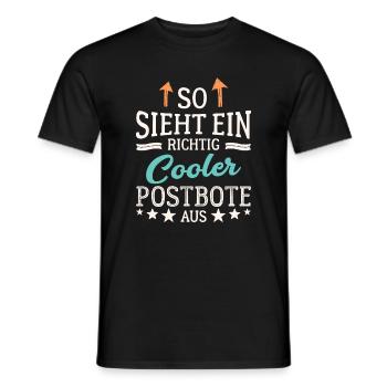 So sieht ein richtig cooler Postbote aus Kurier - Männer T-Shirt - Schwarz - Vorne - AI Model Male 178 light (178cm)