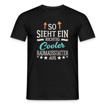 So sieht ein richtig cooler Raumausstatter aus - Männer T-Shirt - Schwarz - Vorne - AI Model Male 178 light (178cm)