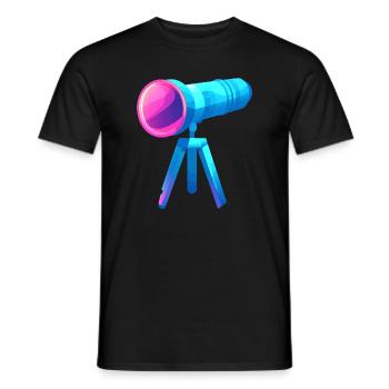 Conception de télescope plat et coloré - T-shirt homme - noir - Devant - AI Model Male 178 light (178cm)