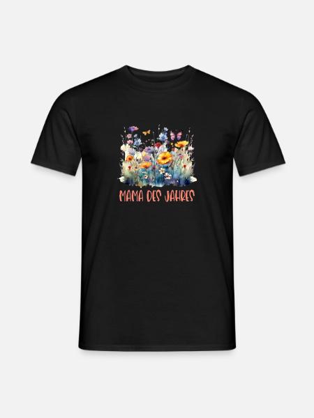 Mama des Jahres! - Männer T-Shirt - Schwarz