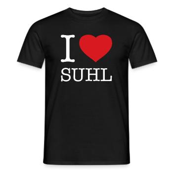 I LOVE SUHL - Men's T-Shirt - black - Front - AI Model Male 178 light (178cm)