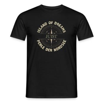 Island of Dreams - Juist - Männer T-Shirt - Schwarz - Vorne - AI Model Male 178 light (178cm)