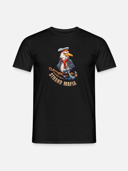 Seefahrer Adler mit Anker - Männer T-Shirt - Schwarz