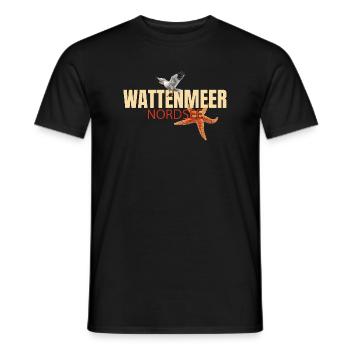 Wattenmeer - Nordsee - Männer T-Shirt - Schwarz - Vorne - AI Model Male 178 light (178cm)
