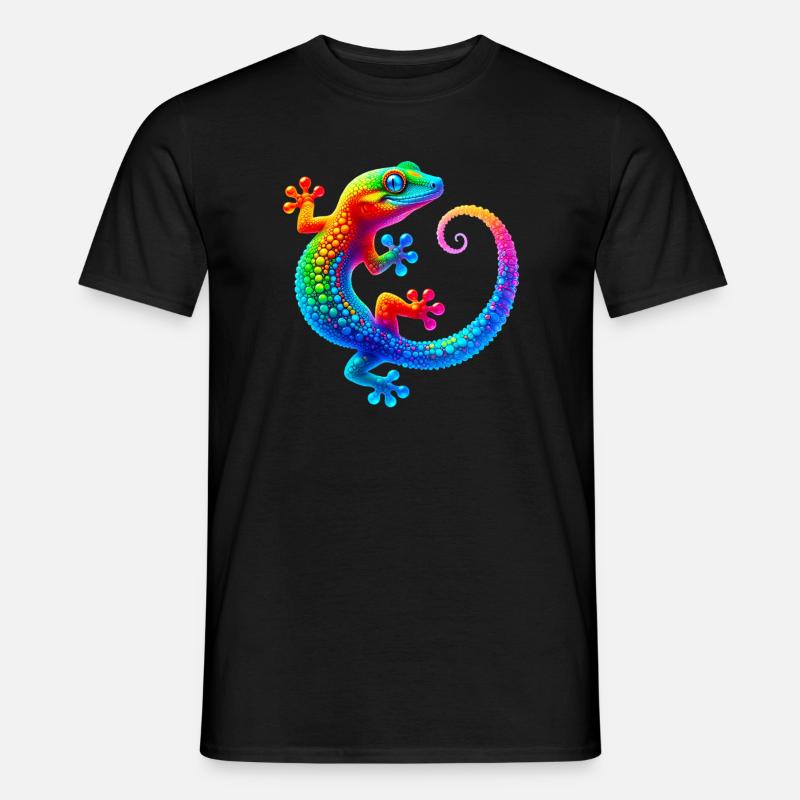 Gecko - Männer T-Shirt - Schwarz