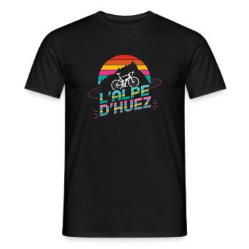 Alpe d'Huez Radsport-Design - Männer T-Shirt - Schwarz - Vorne - AI Model Male 178 light (178cm)