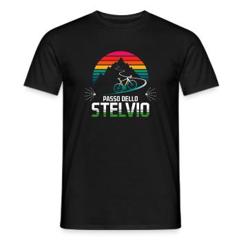 Passo delle Stelvio Cycling Design - T-shirt homme - noir - Devant - AI Model Male 178 light (178cm)