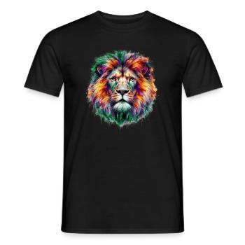Lion - Men's T-Shirt - black - Front - AI Model Male 178 light (178cm)