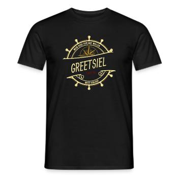 Mein Herz schlägt Wellen - Greetsiel - Männer T-Shirt - Schwarz - Vorne - AI Model Male 178 light (178cm)
