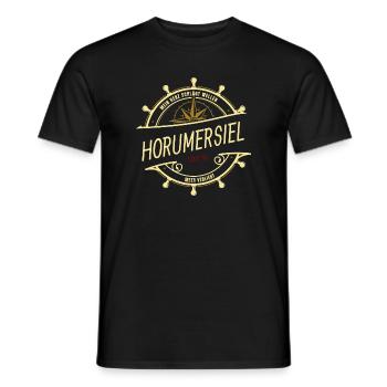 Mein Herz schlägt Wellen - Horumersiel - Männer T-Shirt - Schwarz - Vorne - AI Model Male 178 light (178cm)
