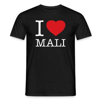 J’ADORE MALI - T-shirt homme - noir - Devant - AI Model Male 178 light (178cm)